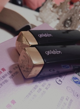 雅兰国际GOLDEN口红套装女友生日礼物情人节日小金管两支丝绒高端