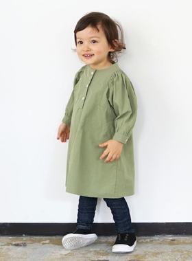 日本高端代G品牌quoti use fith全棉衬衫款连衣裙