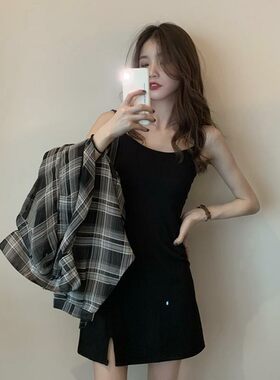 高个子辣妹风女士新款性感吊带裙子春秋冬装穿搭打底显瘦包臀裙夏