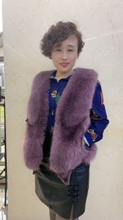 新款上市狐狸毛女款皮草马甲短款时尚百搭修身韩版显瘦如潮