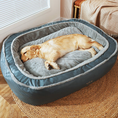 狗狗睡垫冬天保暖冬季狗床垫子狗窝四季通用可拆洗金毛大型犬耐咬