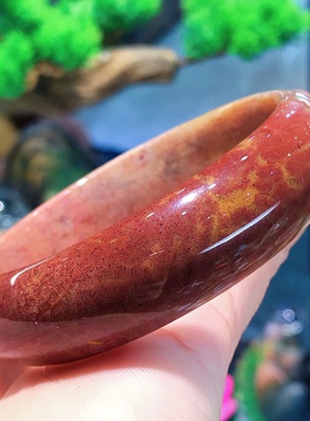 一博珊福精品天然珊瑚玉牛血红手镯女吊坠手链