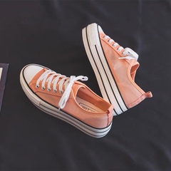 2021 summer breathable mesh canvas shoes women's shoes thin thick bottom versatile mesh shoes Korean low top student casual shoes