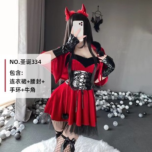 夜店演出服圣诞节服装 圣诞老人衣服成人女酒吧派对性感表演装 裙子