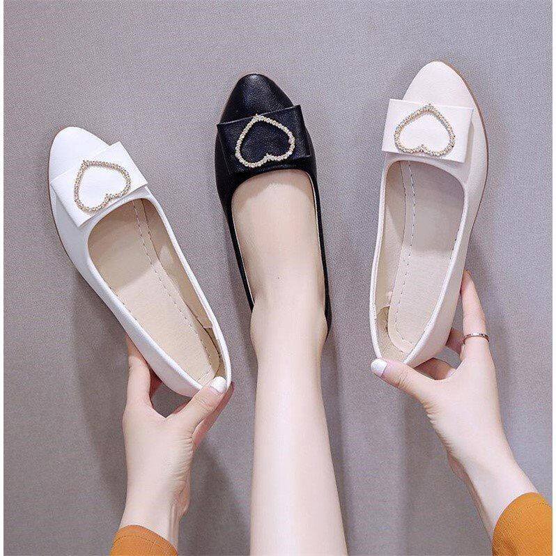 鞋女2021新款软底夏季单鞋百搭女士尖头浅口软皮平底鞋女