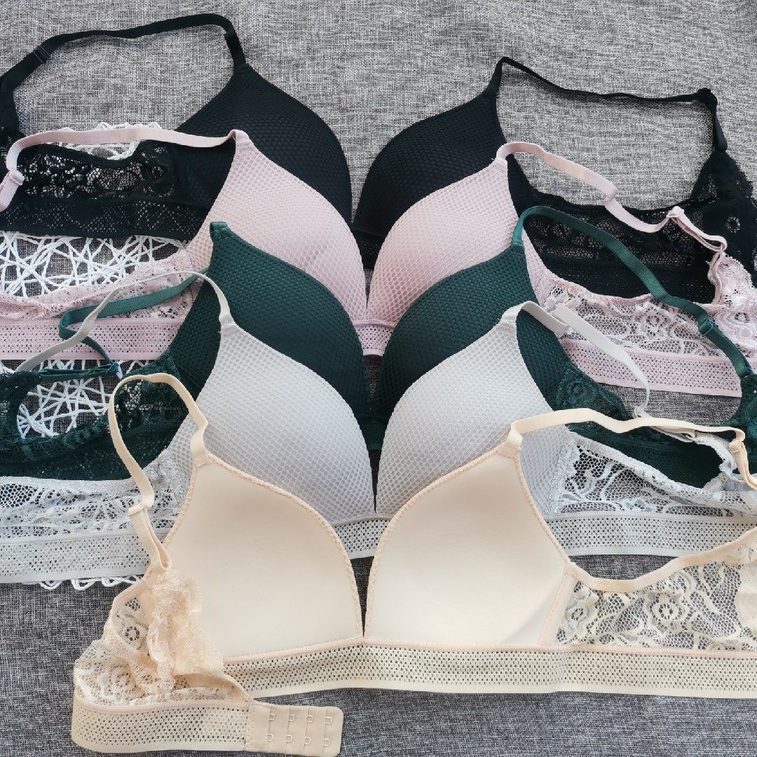 b21-38国内薄款三角杯蕾丝文胸内衣胸罩bra法式小码bc杯bralette