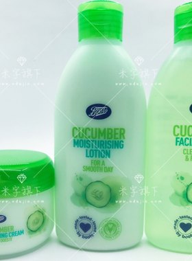 包邮BOOTS小黄瓜柔肤水保湿乳保湿面霜3件套装保湿补水滋润
