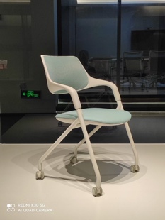 2021新款 高档会议椅滑轮培训椅可折叠收纳带写字板书网360度旋转