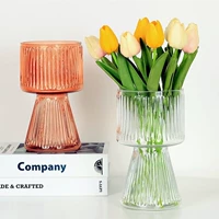 Nordic Ins Transparent Glass Flower Bottle Dornments Творческая гостиная цветочные дизайнерские дизайнер