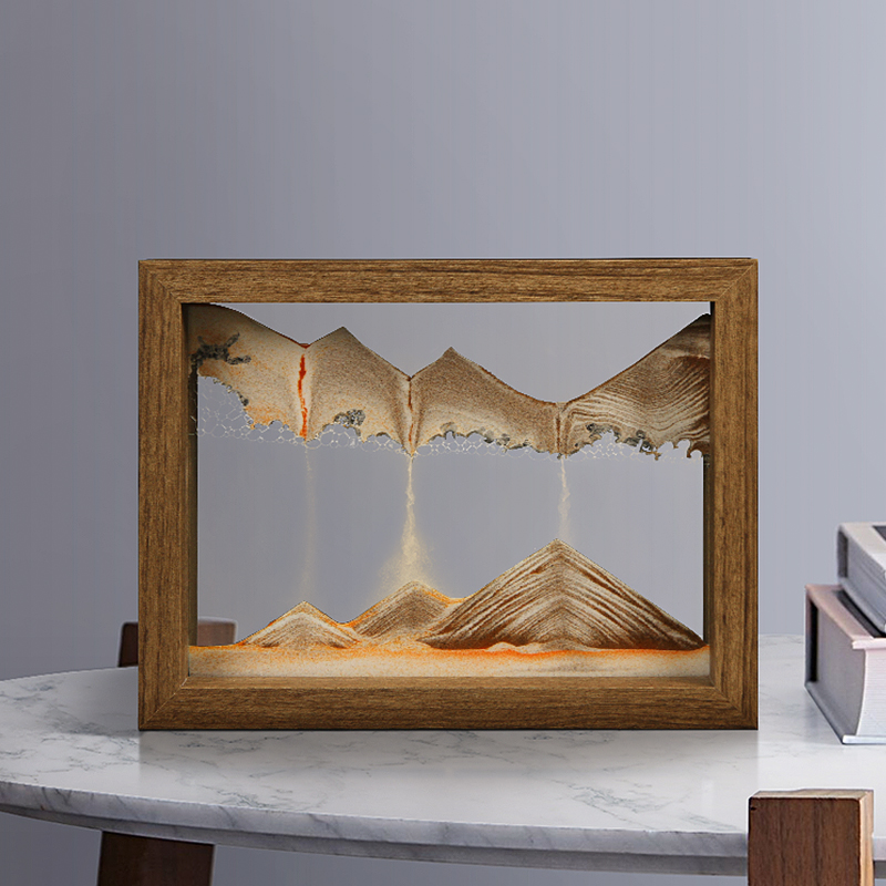 相框创意流沙画沙漏摆件可翻转流动沙画酒柜电视柜玄关装饰品礼物图片