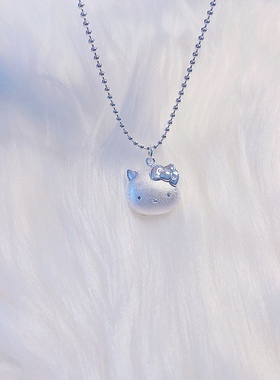 凯蒂猫纯银卡通风儿童韩版项链