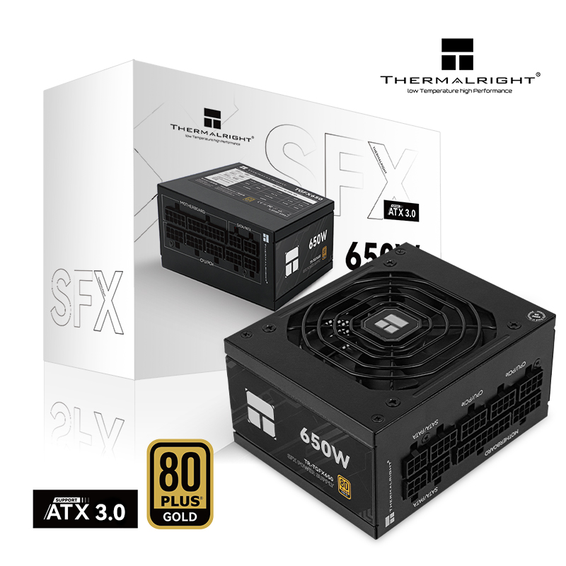 利民Thermalright额定650W TGFX650 ATX3.0金牌全模组SFX电源