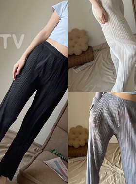 TVTV 多色入～万年基本款褶皱神裤休闲裤宽松直筒裤长裤