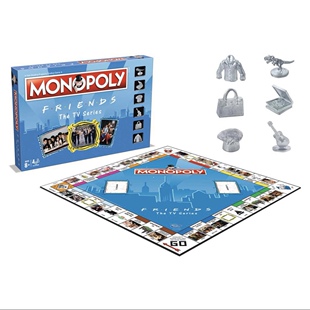 现货正版老友记大富翁MonopolyFriends桌游全英文版/朋友多人聚会