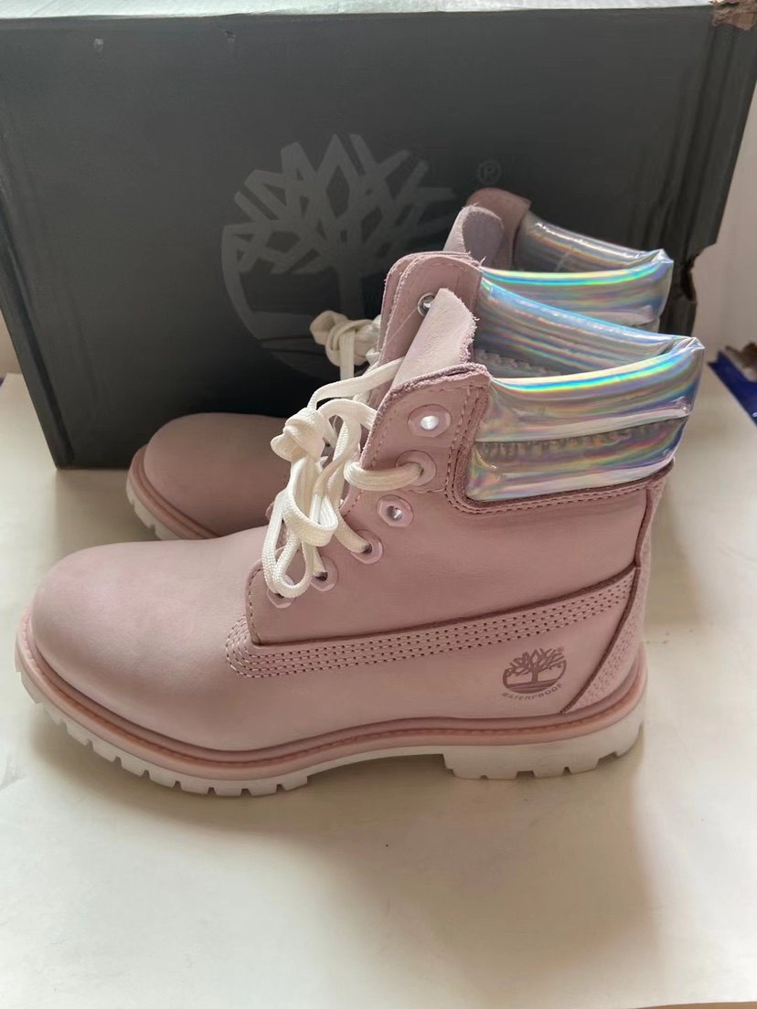 Timberland添柏岚正品经典款女鞋小粉 闪尾户外休闲高帮靴A15Z2