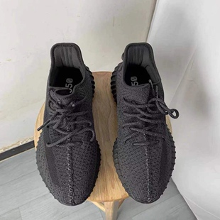 休闲潮流飞织软底鞋 透气情侣韩版 350黑天使男女满天星夏季 椰子鞋