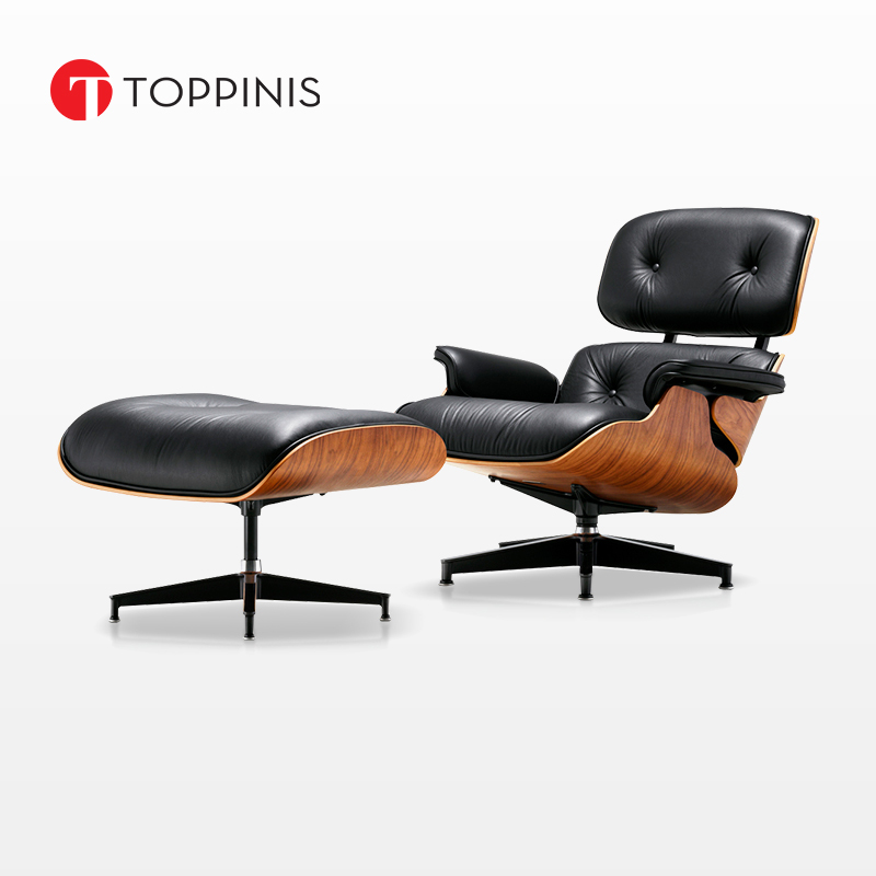 Toppinis伊姆斯躺椅真皮单人沙发椅轻奢 Ray Eames设计师休闲椅