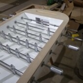 高档高配桌上足球机桌上足游