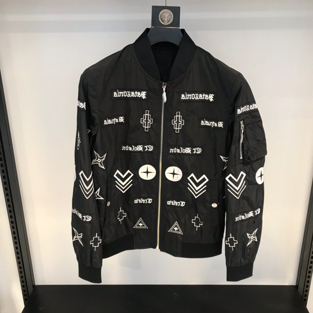 MARCELOBURLON MB男士新品时尚贴布刺绣春夏薄款夹克外套