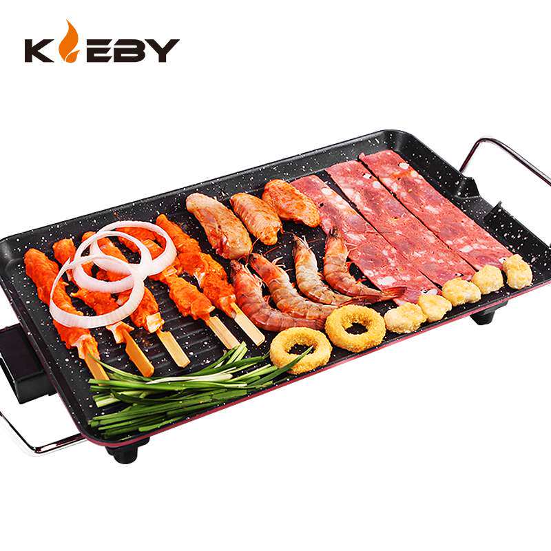 克来比（KLEBY）电烧烤炉烤串电烤盘家用麦饭石电烤炉韩式多功能