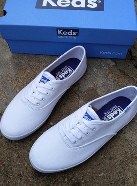 Keds小白鞋薄底厚底帆布皮鞋学生百搭泰勒郑秀晶同款推荐平底增高