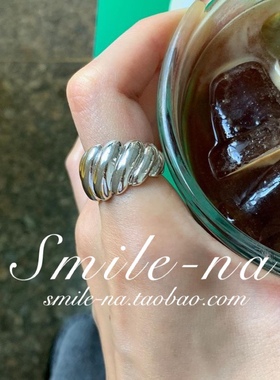 韩国进口925纯银百搭宽版戒指