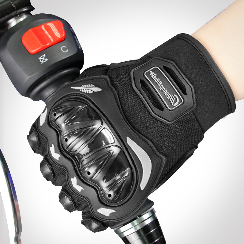 骑行部落摩托车手套男女四季防摔机车全指手套触屏越野赛车手套