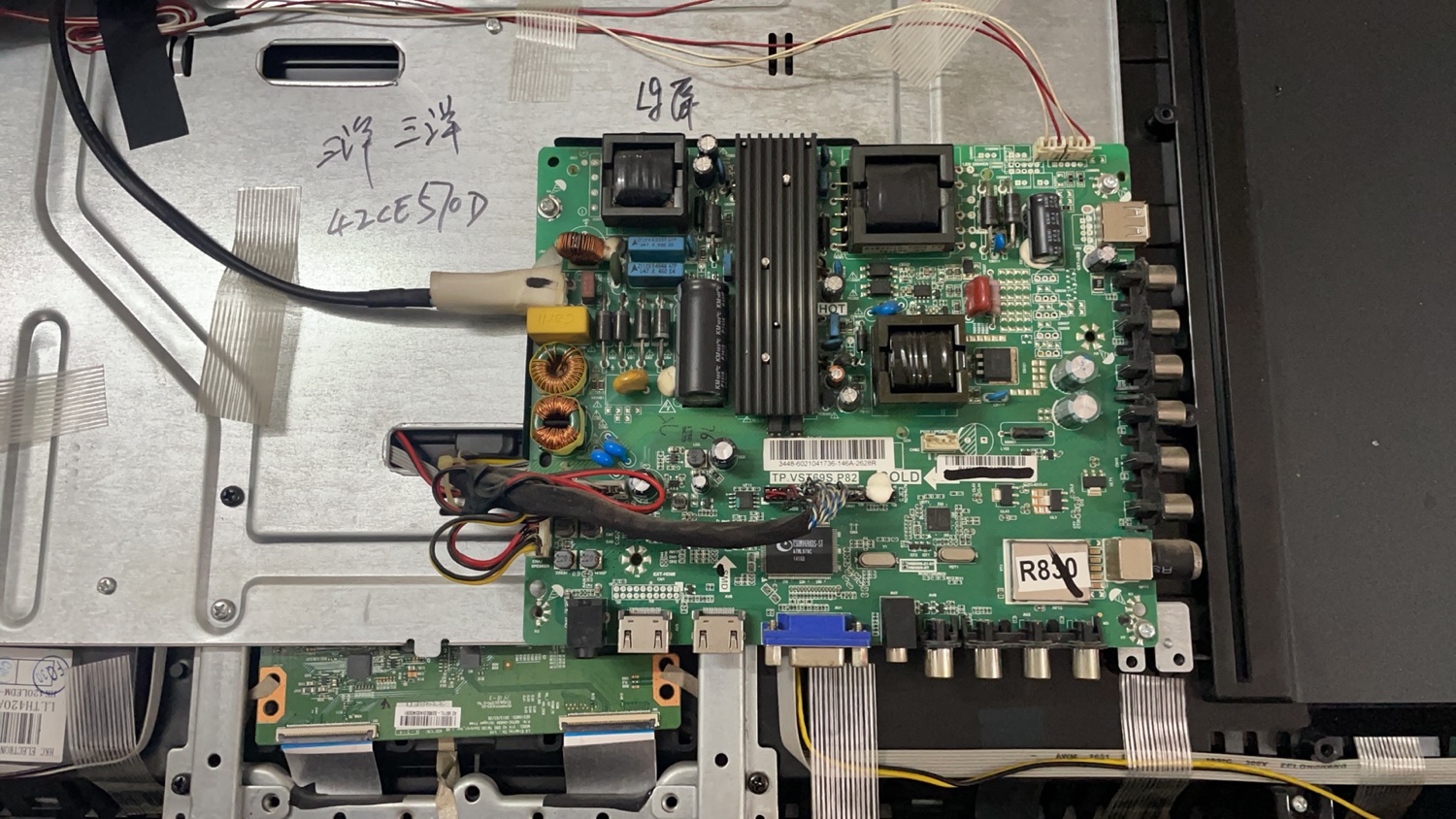 原装三洋42CE570D主板TP.VST69S.P82屏LC420DUJ-SGE1测好