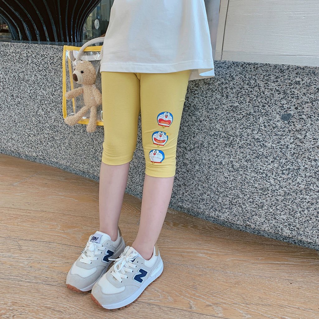 女童裤子七分裤夏季婴儿薄款女宝宝修身打低裤童裤纯棉小童打底裤