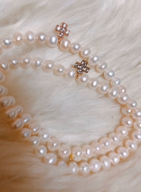 小七家 LLOYD韩国专柜正品 气质名媛复古经典10K金珍珠手链