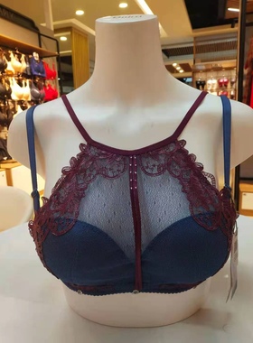 莎莲妮文胸调整型挂脖聚拢厚模杯小胸女内衣SK18118 18208 188225