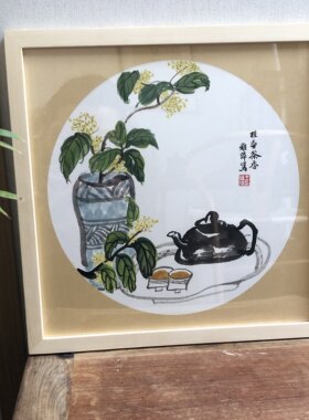 朴水仙堂茶室小画装饰画国画花鸟纯手绘7直接挂画不用裱画顺丰包