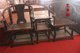 家具 交趾黄檀老挝大红酸枝竹节休闲椅三件套 清式 红木家具