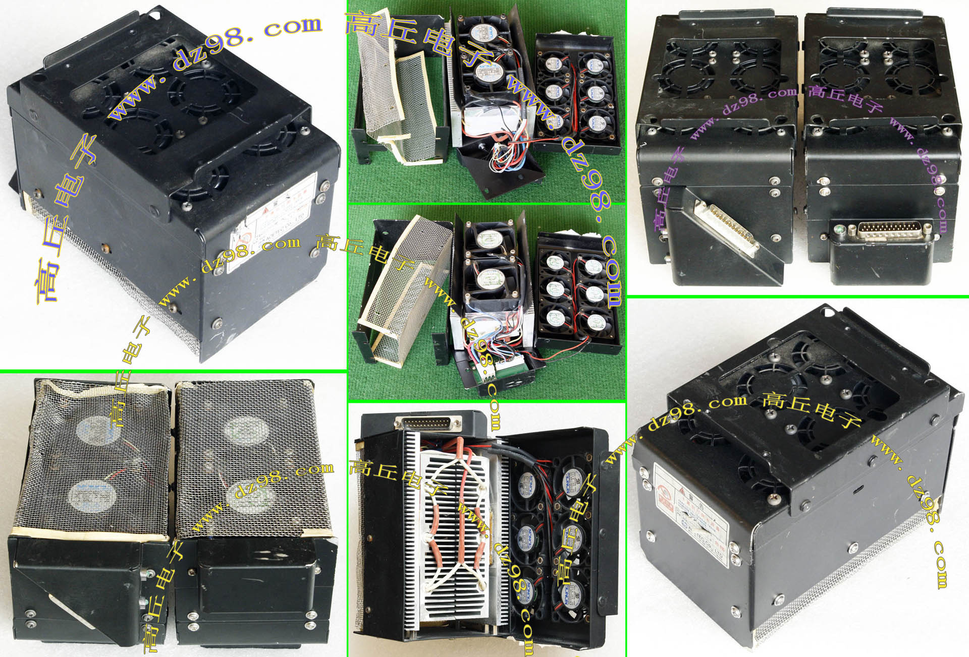 8只风扇+2片致冷器+6支电热管连散热器 加热 制冷一体机 当拆件价