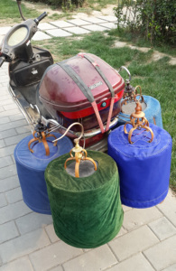 遛鸟神器不锈钢遛鸟架鸟笼挂钩手提鸟笼扁担自行车电动车遛鸟架鸟