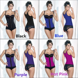 调节细肩带背心橡胶钢骨束身衣latex waist trainer 收副乳收腹带