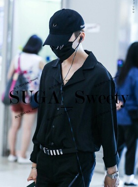 现货】SUGA闵玧其BTS防弹少年团同款西装领 衬衫衬衣