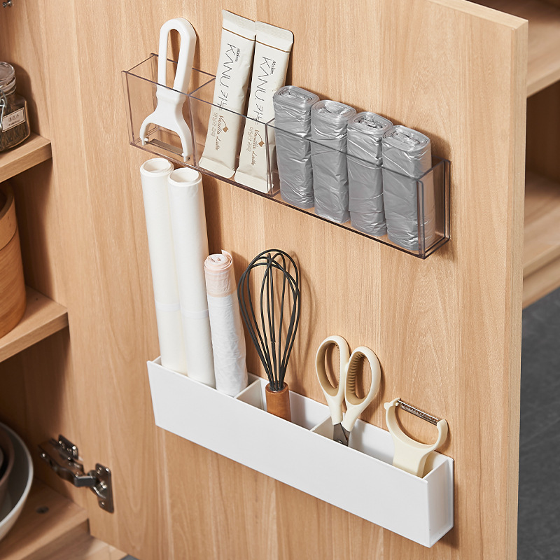 壁挂式透明收纳盒免打孔