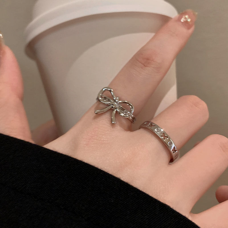 不规则蝴蝶结戒指女秋冬