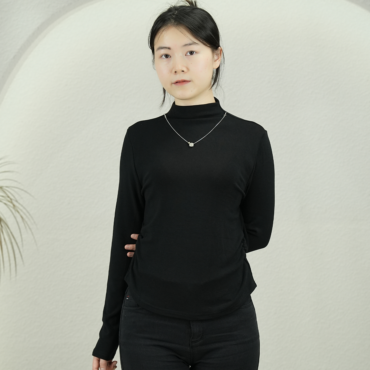 女士保暖修身显瘦百搭磨毛打底衫