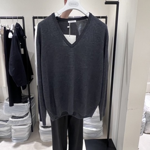 韩国东大门代购 MASCULINE香味家 v领气质薄款针织衫