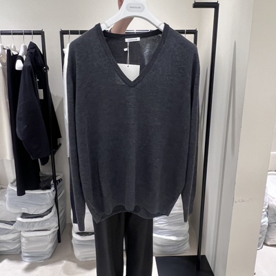 韩国东大门代购 MASCULINE香味家 v领气质薄款针织衫