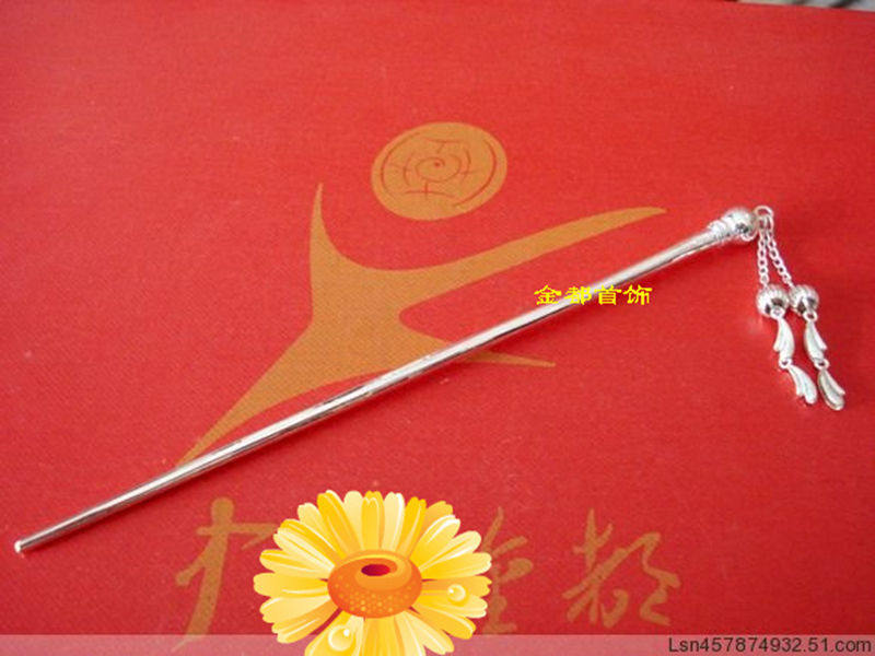 纯手工999足银发簪头饰流苏簪子盘发步摇 女发饰品古典纯银首饰