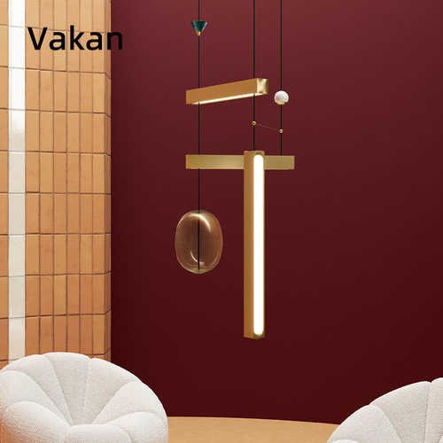 Vakan美式铝材LOFT楼梯吊灯