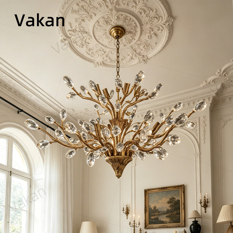 Vakan法式全铜树枝水晶吊灯客厅轻奢艺术设计师款枝形定制灯具