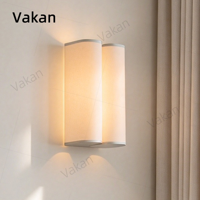 Vakan高档美式简约布艺壁灯客厅卧室过道走廊床头灯墙壁定制灯具