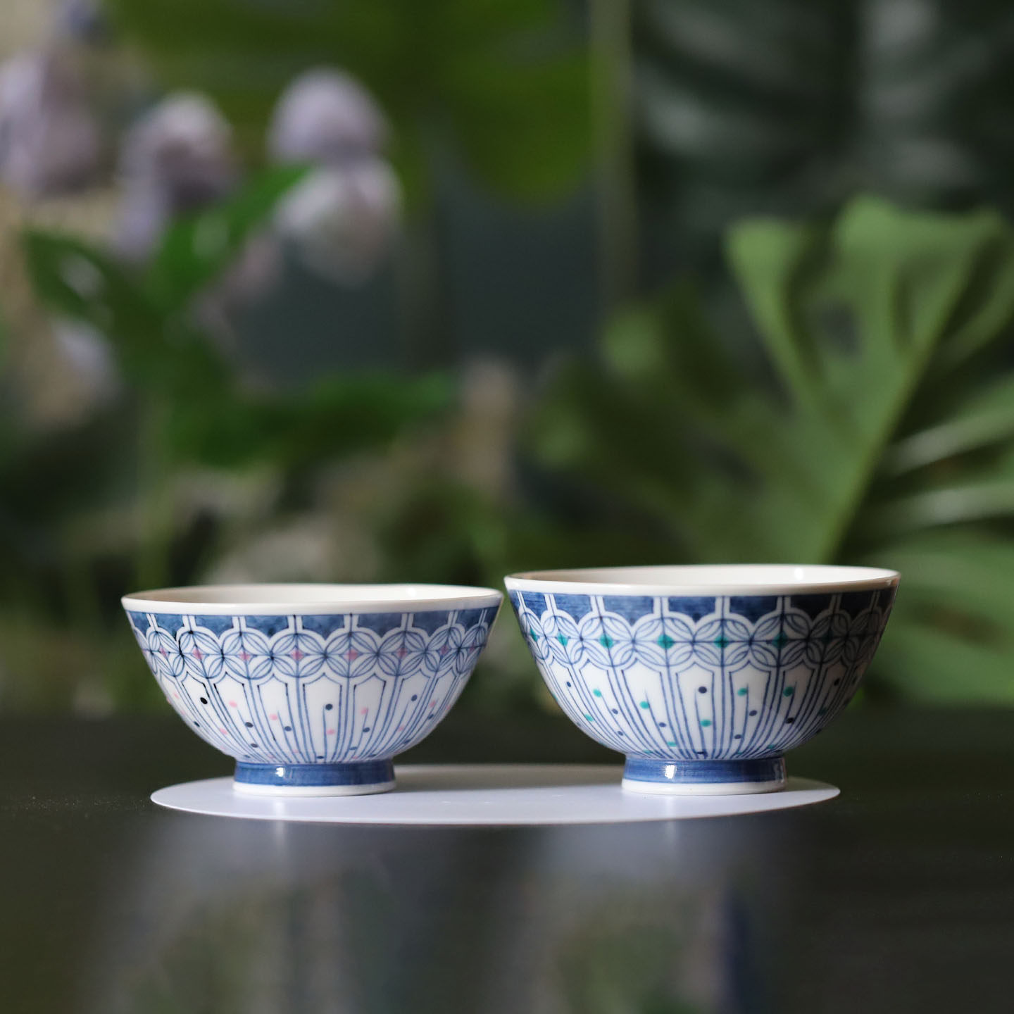 九谷烧陶瓷经典青花瓷夫妻对碗