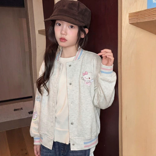 波拉bora女童棒球服外套春秋装宝宝夹克衫秋季儿童装衣服洋气上衣