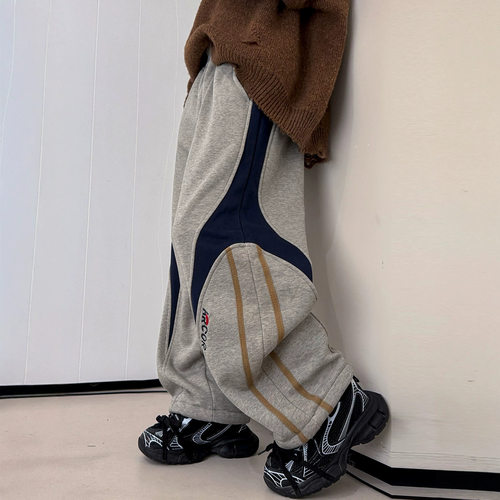波拉bora男童裤子春秋款中大儿童秋季运动卫裤男孩秋装休闲裤潮酷