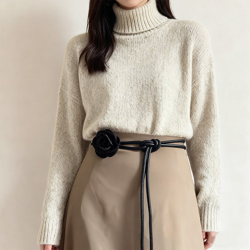 颈链玫瑰设计感白色jisoo